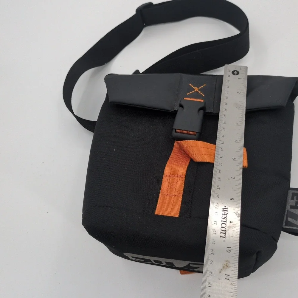 24/7 Traffic Collection Camera Bag - Small Holster Case Black Orange Webbing